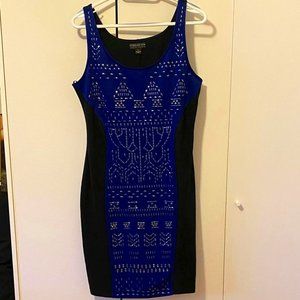 black and blue party dress